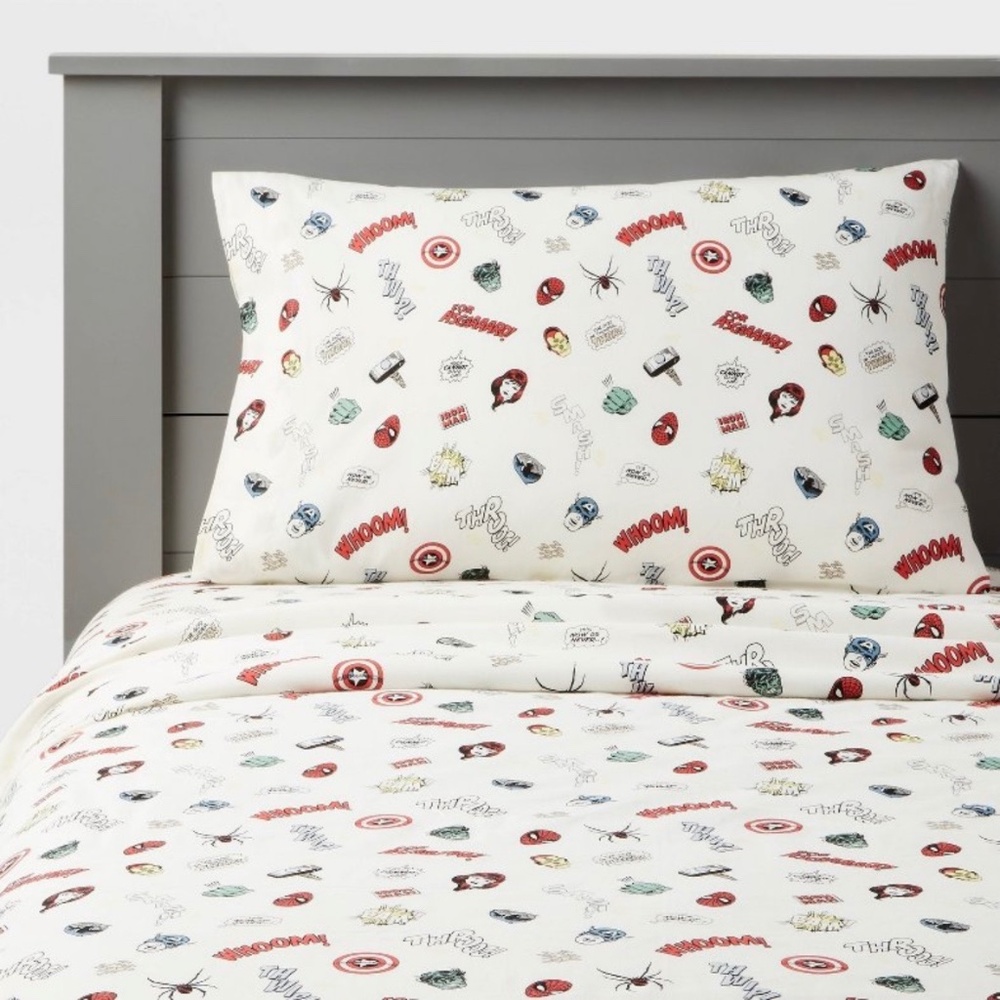 Queen Marvel Icons Sheet Set - The Marvel Collection by Pillowfort